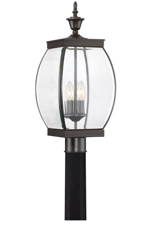 Oasis 3 Light 22 inch Medici Bronze Outdoor Post Lantern - MK Sauder Surplus